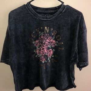 Cropped vintage wash shirt